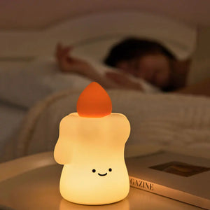 GlowCandle Silicone LED Night Light – Indoor LED Night Lamp