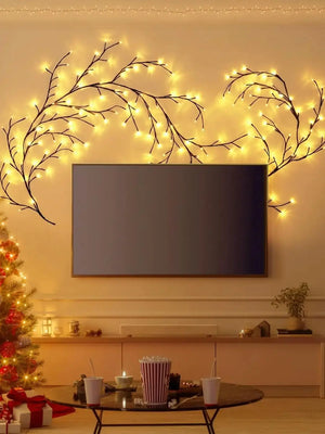 Bendable Willow Vine LED Lights – Flexible Decorative LED Vine Lighting for Wall, Home & Events