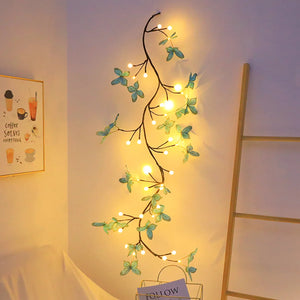 LED Butterfly Vine Decorative Wall & Ambient Lamp – Flexible LED Vine Lighting for Home Décor