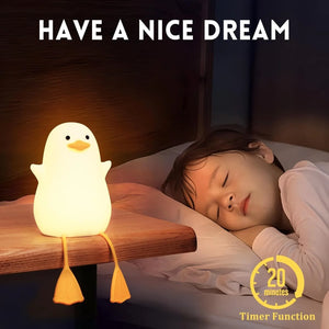 Duck Silicone Shelf Nightlight – USB Rechargeable LED Ambient Lamp