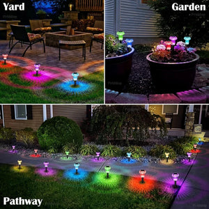 Solar-Powered LED Mushroom Garden Lights – Colorful Outdoor Illumination