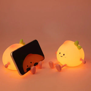 Peach Silicone LED Nightlight – Indoor LED Night Lamp