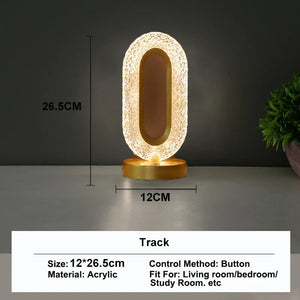 Rechargeable Crystal Nightlight – LED Ambient Light with Touch Dimming