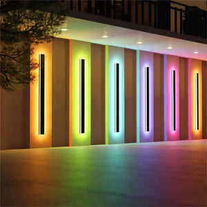 Luminous RGB Outdoor Wall Light – Waterproof Color-Changing LED Wall Sconce