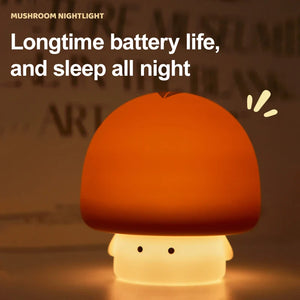 GlowBuddy Mushroom Nightlight – USB Rechargeable LED Ambient Lamp