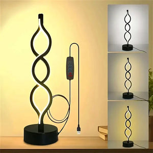Lumia Sculptural LED Table Lamp – Modern Ambient Spiral LED Accent Light