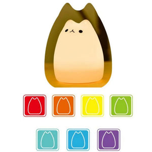 Lucky Cat Silicone Nightlight – USB Rechargeable LED Ambient Lam