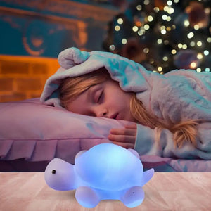 TurtleGlow Silicone Night Light – USB Rechargeable LED Ambient Lamp