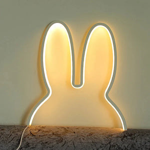 Hop Glow Nightlight – USB LED Ambient Bunny‑Silhouette Lamp