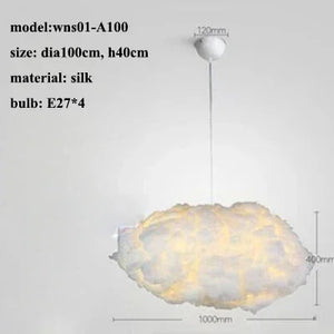 Nordic Cloud Pendant Lamp – Floating Atmosphere Light for Ceiling