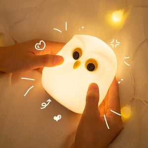GlowOwl Silicone LED Night Light – Indoor LED Night Lamp