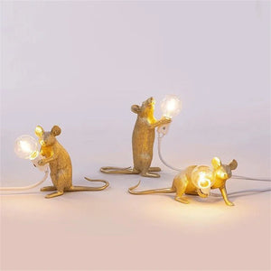 Golden Mouse Ambient Lamp – Decorative LED Table & Accent Light for Home Décor