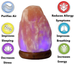 USB Himalayan Crystal Salt Lamp – LED Ambient Glow Decorative Night Light