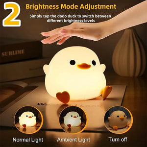Baby Chick Silicone Nightlight – USB Rechargeable LED Chick Lamp