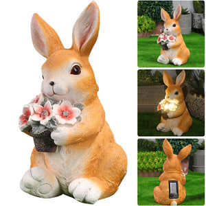 Solar Powered Garden Rabbit Light – Decorative Outdoor LED Solar Bunny Lamp
