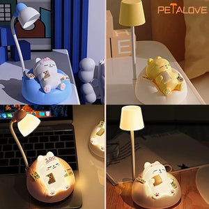 Sleeping Kitty Rechargeable LED Nightlight – Indoor Rechargeable Night Lamp