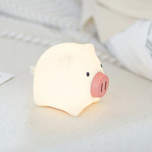 OinkGlow Pig Night Light – USB Rechargeable LED Ambient Lamp