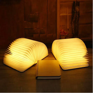 LuminFold Book Night Light – Foldable USB‑C Rechargeable LED Ambient Lamp