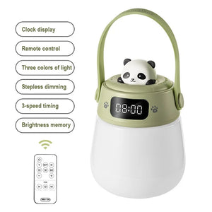 Panda Remote Control Lantern – USB Rechargeable LED Ambient Lamp with Clock & Remote