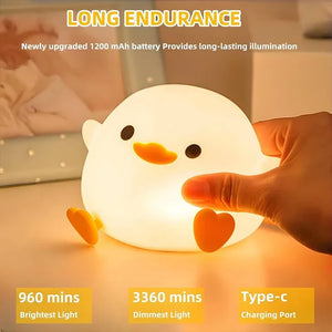 Baby Chick Silicone Nightlight – USB Rechargeable LED Chick Lamp