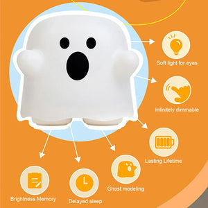 Spooky Glow Ghost Silicone LED Night Light – Indoor LED Night Lamp