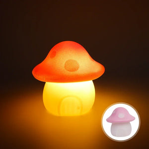 Mushroom Cottage Night Light – Whimsical LED Ambient Table Lamp