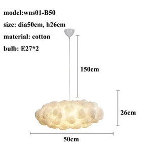Nordic Cloud Pendant Lamp – Floating Atmosphere Light for Ceiling