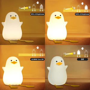Duck Silicone Shelf Nightlight – USB Rechargeable LED Ambient Lamp