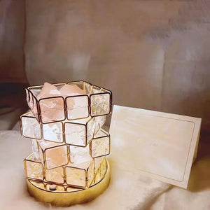 Crystal Cube Himalayan Salt Night Light – Decorative LED Ambient Lamp