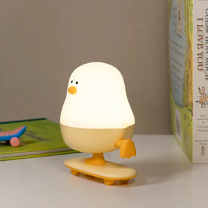 Skater Chick Silicone LED Night Light – Indoor LED Night Lamp
