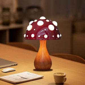 Tall Amanita Mushroom Table Lamp – Nature‑Inspired LED Ambient Lamp