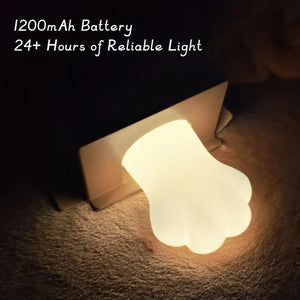 Cat Paw LED Nightlight – Indoor Silicone Night Lamp