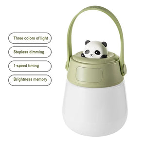 Panda Remote Control Lantern – USB Rechargeable LED Ambient Lamp with Clock & Remote