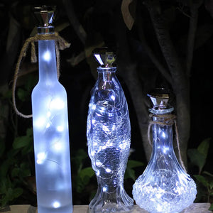 Solar Powered Wine Bottle Lights – Solar Cork LED Fairy Lights for Outdoor & Garden Décor