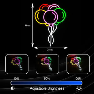Balloon LED Neon Sign – Decorative LED Neon Light for Wall Décor & Party Ambience