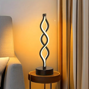 Lumia Sculptural LED Table Lamp – Modern Ambient Spiral LED Accent Light