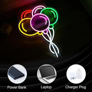 Balloon LED Neon Sign – Decorative LED Neon Light for Wall Décor & Party Ambience
