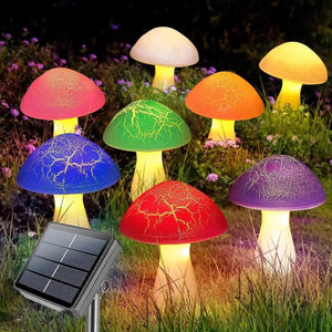SolarGlow Outdoor Mushroom Lamp Set – Solar Powered Waterproof LED Garden Lights
