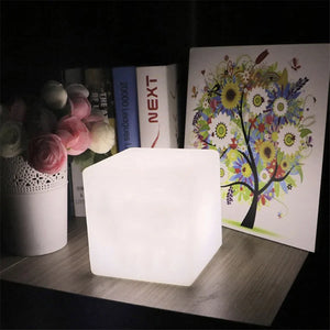 RGB Glow Cube Nightlight – Rechargeable Color-Changing LED Ambient Lamp
