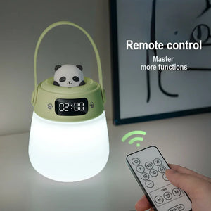 Panda Remote Control Lantern – USB Rechargeable LED Ambient Lamp with Clock & Remote