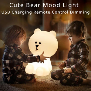 Huggable Bear Nightlight-Soft Glow for Cozy Evenings