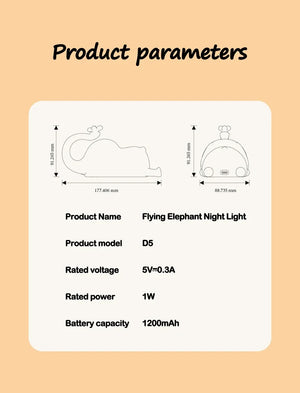 Trunky Touch Sensitive Silicone LED Nightlight – Indoor LED Night Lamp