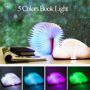 LuminFold Book Night Light – Foldable USB‑C Rechargeable LED Ambient Lamp