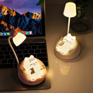 Sleeping Kitty Rechargeable LED Nightlight – Indoor Rechargeable Night Lamp