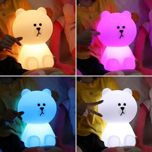 Huggable Bear Nightlight-Soft Glow for Cozy Evenings