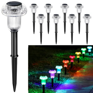 Solar-Powered LED Mushroom Garden Lights – Colorful Outdoor Illumination