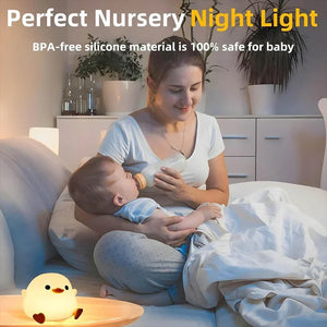 Baby Chick Silicone Nightlight – USB Rechargeable LED Chick Lamp