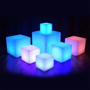 RGB Glow Cube Nightlight – Rechargeable Color-Changing LED Ambient Lamp