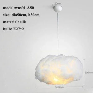 Nordic Cloud Pendant Lamp – Floating Atmosphere Light for Ceiling