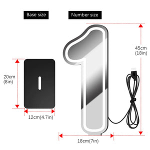 InfinityGlow RGB Number Light – Decorative LED Light Up Number Sign for Home & Events